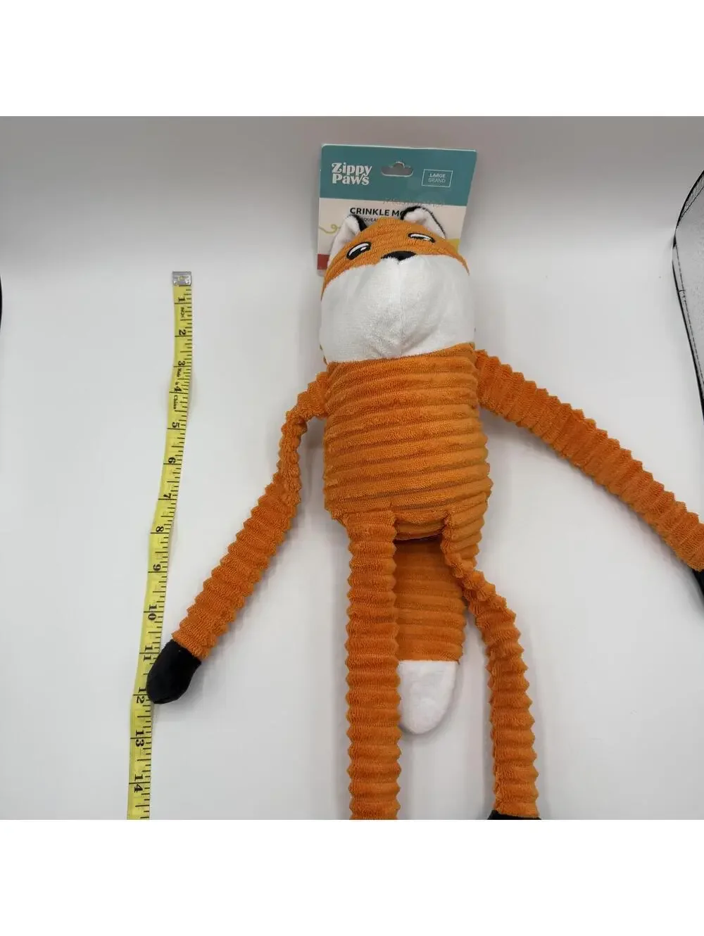 ZippyPaws Squeaky Plush Dog Toy Large Crinkle Fox ZPC-0010 Zippy Paws